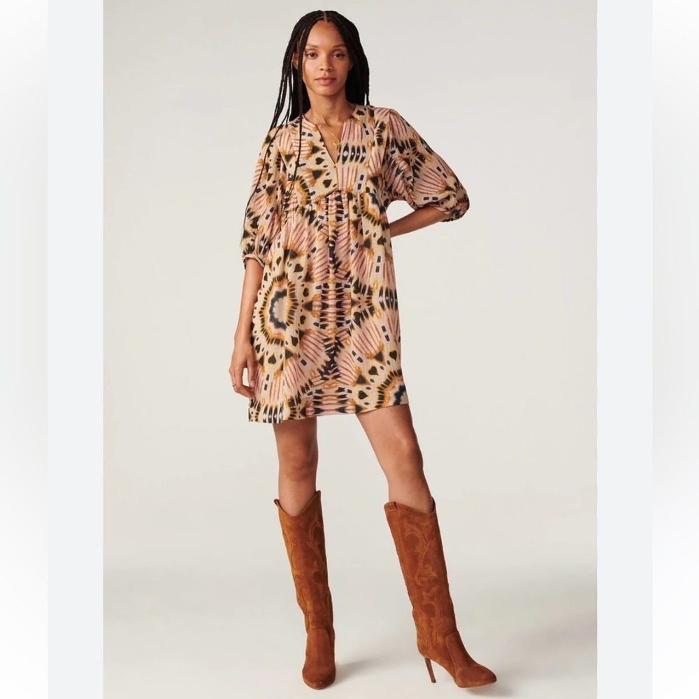 BA&SH Cleo V neck mini dress